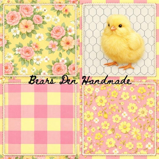 Spring Seamless Design Easter Chicks Patchwork Quilt Pattern for Girls - Etsy