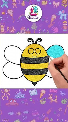How to Draw a Cute Honey Bee🐝| #shorts #drawing #coloring #drawingvideosforkids