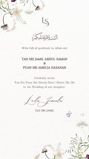 Exclusive Wedding Invitation - Custom Monogram/Initial | Full HD Quality