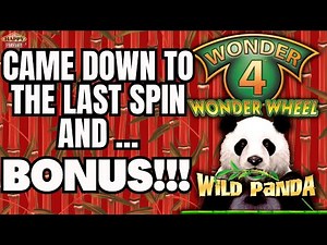 4 BONUSES on WONDER 4 WONDER WHEEL Wild Panda! Bonus on the LAST SPIN! Wonder 4 slots! 🐼