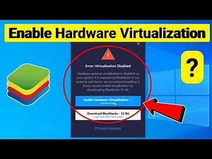 BlueStacks Me - Enable Hardware Virtualization 😱 Problem Solve