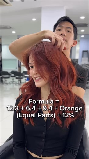 Samuel Ng on Instagram: "Non Bleach Copper Red | Formula Colours from @framesimalaysia and @milbonmalaysia"