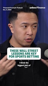 With sports betting, you need to have two things: an "appetite for risk and the ability to take losses." 🏈🏀 | Yahoo Finance