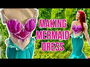 Making Ariel inspired costume little mermaid dress | by Yaffie Dreams Designer Aleks Ponomareva