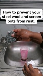 How to prevent your steel wool/ screen pots from rust. | Rose Mary
