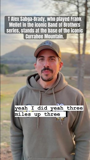 Alex Sabga-Brady, who played Frank Mellet in the Band of Brothers series, at Currahee Mountain.