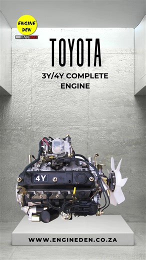 🔧 Toyota 3Y / 4Y Complete Engine – R21,500 Tried, tested and trusted. Perfect for reliable workhorse rebuilds or replacements! 📩 Contact us here: LINK IN BIO. (E&OE. Terms & Conditions apply.) #ToyotaEngine #3YEngine #4YEngine #ReliablePower #EngineDen #WholesaleDeals