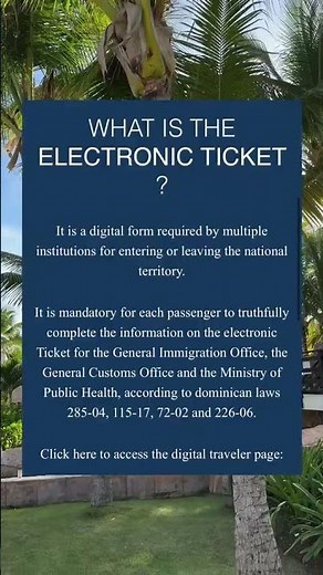 Learn How to Do ThE - E -ticket Dominican Republic