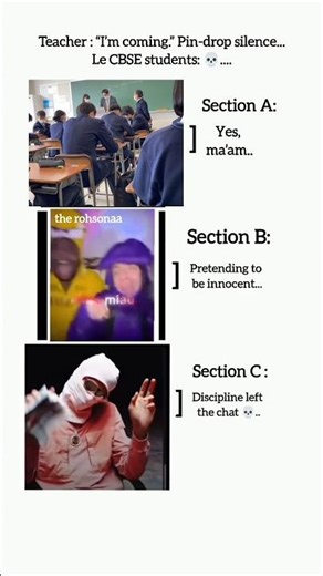 Every Class Has These Sections 😂#relatable #studentlife #backbenchers #schoolmemes