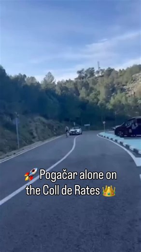 SMC - Ciclismo (World Championships Kigali) 🇮🇹🇬🇧 on Instagram: "⚡️ L’ultimo tratto del KOM di Pogacar sul Coll de Rates. 📸: @avituallamiento_ciclista @miguelangelgorgojo @marcosgorgojoo ────────────────── #Ciclismo #cycling #cyclisme #pogacar #tadejpogacar"