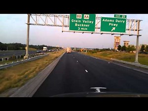 Interstate 70 East out of Kansas City, Missouri