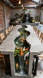 65K views · 178 reactions | Stunning Industrial Chic Dining Room with Live Koi Fish Table! #design #home #wow | Story ComeBack | Facebook