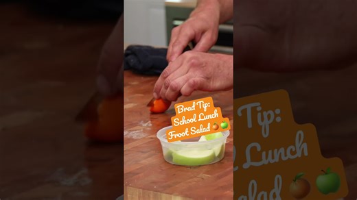 Make a colorful fruit salad for school lunches