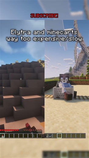 Minecraft fast travel mod - improving Minecraft with mods #minecraft
