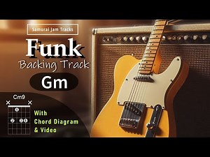 Fast Funk Groove Guitar Backing Track in G minor