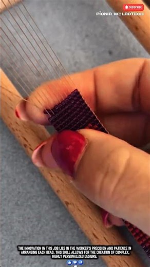 Worker Job Innovation: Detailed Work Bead Weaving Art! #work