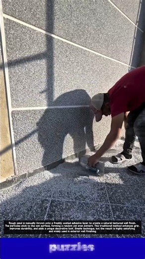 Wow, Satisfying Sand Throw Texture 👷 Simple Trick for Perfect Wall Finish!