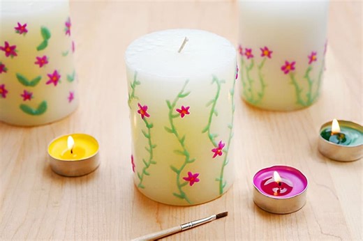 Candle Painting | Fun Candle Painting Ideas