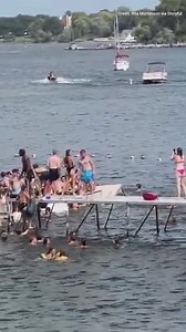 PIER PRESSURE: Dozens of students plunge into a lake after the dock they were standing on gives way. https://trib.al/pqlNUyW | Fox News