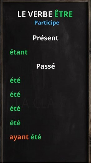 THE VERB "TO BE" - Participle