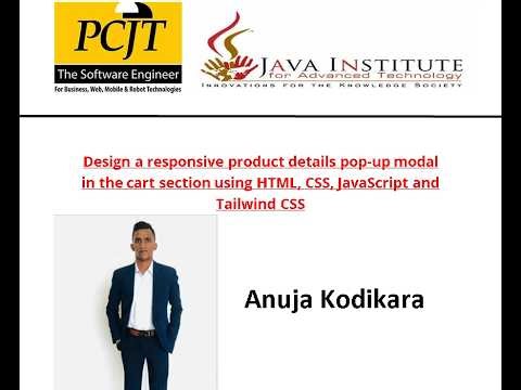 Design a responsive Product details pop-up modal | WEB Programming I Java Institute
