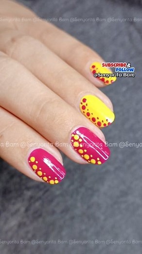 74K views · 564 reactions | Easy dots nail art tutorial using toothpick for beginners #SenyoritaBam #nailart #nailartdesign #nailarttutorial #unhas #nailsonfleek #shortnails | Senyorita Bam | Facebook