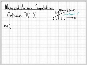 Fundamentals of Probability Theory (11/12): Mean and Variance Example Computations