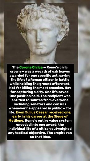 The Roman Soldier Awarded Rome's Highest Honor — For Saving One Man's Life, Not Winning a Battle