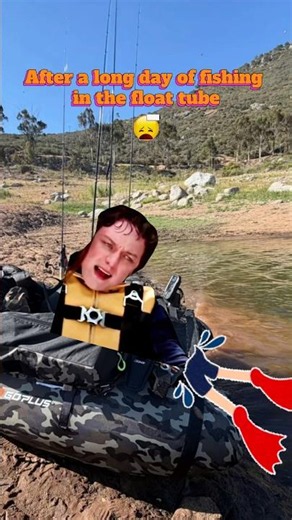 Long paddles back against the wind. Float Tube Bass Fishing #fishing #floattube #funny ￼#bellyboat