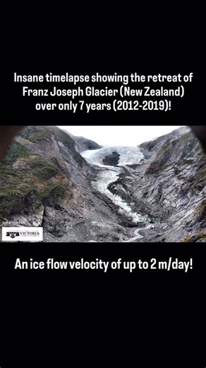 XR Brisbane/Meanjin on Instagram: "A New Zealand glacier has retreated at an incredible rate, reducing by 900 m over the 7 year ( 2012-2019 ) period! 📽️ Brian Anderson New Zealand ranks third globally in the proportion of ice lost from glaciers. Almost 30% of ice volume has melted during the past 24 years and what remains is disappearing at an accelerating pace, according to a recent global assessment. Almost 300 glaciers have now vanished completely from New Zealand’s mountains. The climate cr