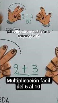 Tabla del 6, 7 ,8, 9 y 10 explicadas paso a paso #multiplicaciónfácil #trucosdemultiplicación