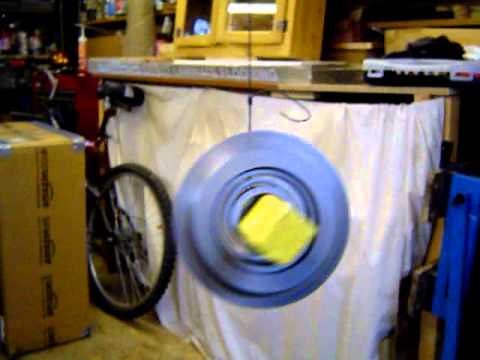 Demonstrating Gyroscopic Precession - 8000rpm Flywheel / Gyro Effect