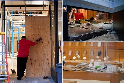 LA anti-ICE looters shatter Apple store and make off with iPhones, Adidas in another night of chaos
