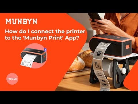 How do I connect the printer to the 'Munbyn Print' App?