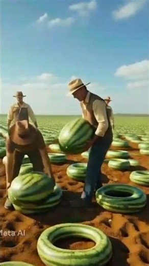 Farmer Grows Rare Ring-Shaped Watermelon in Field | Unbelievable Farming