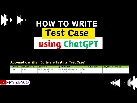 How to write Test Case using ChatGPT for Software Testing?