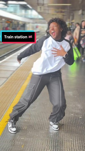 Afronitaaa's Shy Dance at Train Station | Fun and Energetic Performance