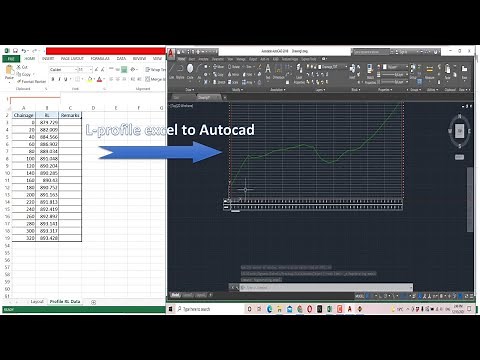 How to draw L-profile on autocad from excel and calculate cut fill area ?