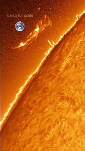 Spectacular Side View of the Solar Rim! Captured Through My Telescope #colorized #space #solarsystem