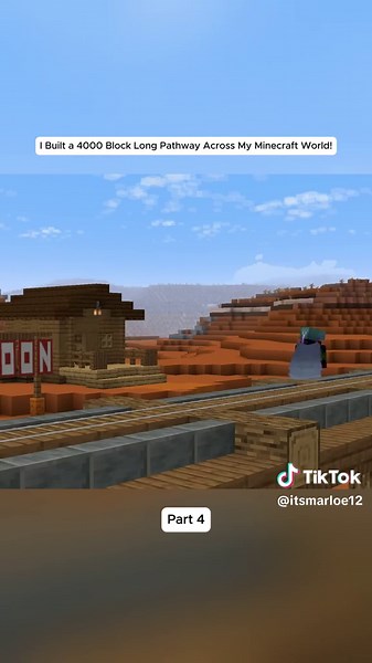 Creating a 4000 Block Long Pathway in Minecraft