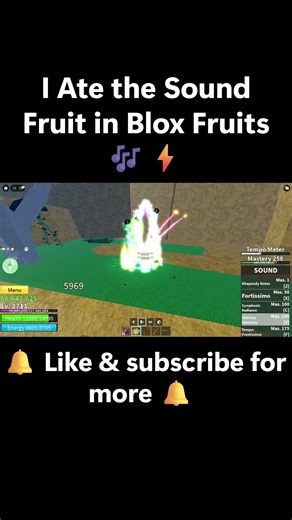 I Ate the Sound Fruit in Blox Fruits 🎶⚡ #shorts #roblox #bloxfruits
