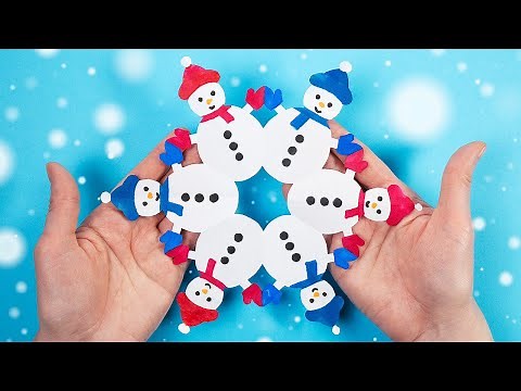 DIY Christmas Decorations: How to Make a Paper Snowman Garland