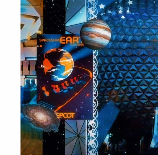 Requested by @hanah‼️ !! I love this ride so much one of my absolute favorites!! #moodboard #spaceshipearth #disney #fyp #space