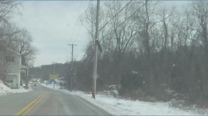 Road conditions are hazardous at times due to the winter weather over the weekend on Chestnut Hill Road in York Township. | WPMT FOX43