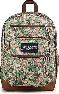 JanSport Cool Backpack with 15-inch Laptop Sleeve, Large Computer Bag Rucksack with 2 Compartments, Ergonomic Straps, Painterly Mushrooms