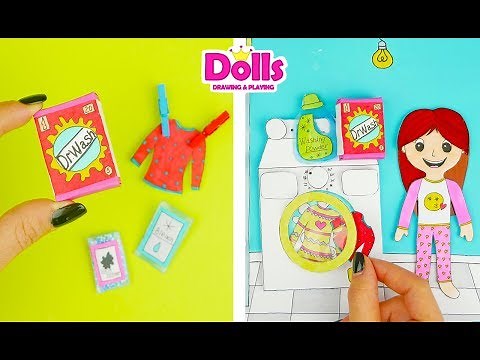 🏠NEW DOLLHOUSE WASHING MACHINE PAPERCRAFTS FOR KIDS