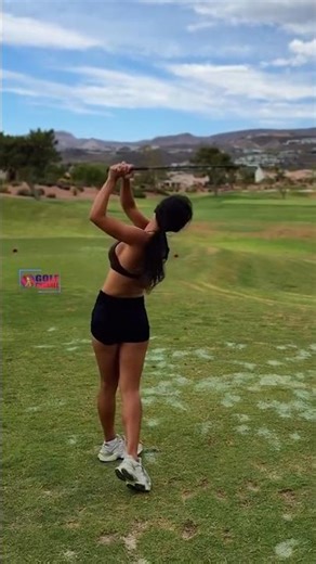 Amazing Golf Swing you need to see | Golf Girl awesome swing | Golf shorts | Michele Uemoto