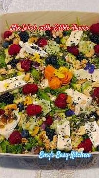 Mix Herb Salad with Avocado & Tuna : Healthy & Colorful Salad # HealthyRecipe #EasyRecipe
