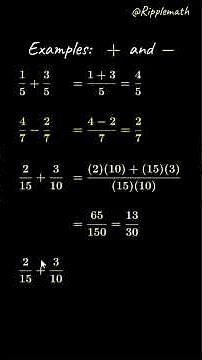 Fractions Operations rules and examples x 1 4 #maths #fractions #fractionsmadeeasy
