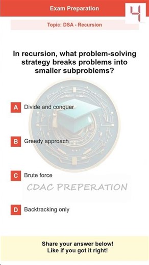 DSA MCQ 48 - Recursion - GATE CDAC CCAT CCEE - #cdacpreparation #quiz #cdacccat #ccat #cdac